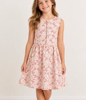 Jacadi Sleeveless Dress Tie Floral 8 Years
